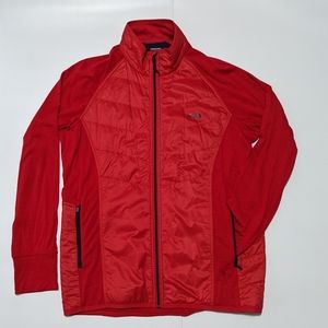 Men's Icebreaker L Red Merino Wool Insulated Hybrid Mid-Layer Jacket